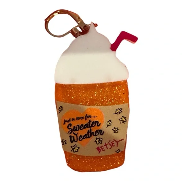 BETSEY JOHNSON Pumpkin Spice Latte Earrings - It’s Fall Y’all - Picture 3 of 8